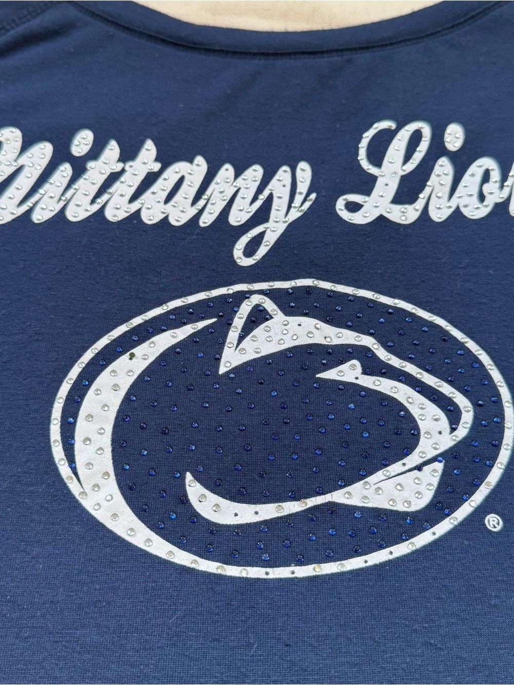 Colosseum Penn State Nittany Lions Sparkle Logo Criss Cross Back Tee Plus XXL - Picture 2 of 9